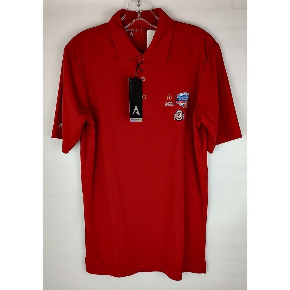 Antigua Ohio State Buckeye Mens Polo Small PlayStation Fiesta Bowl Semifinal NWT
